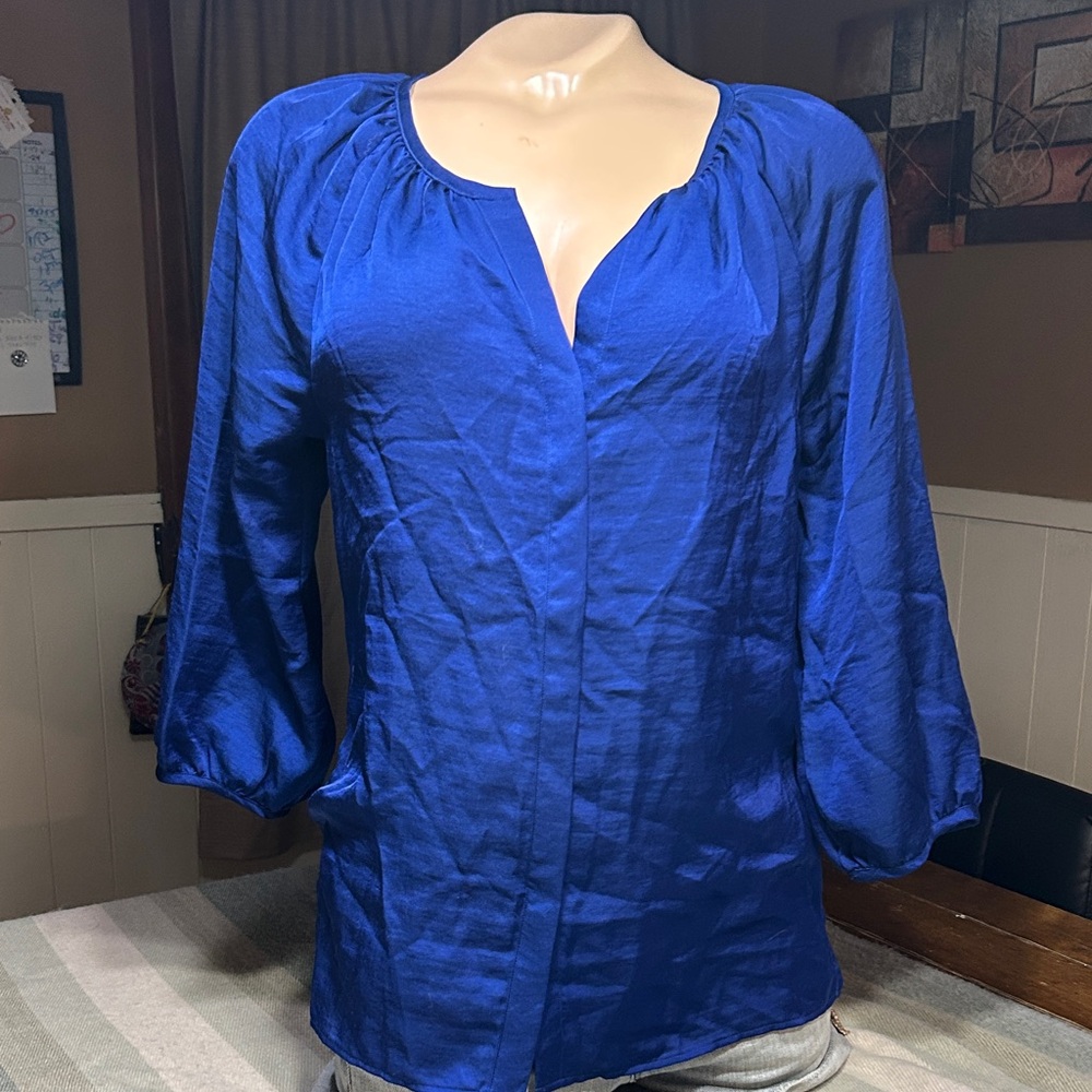 Talbot's Chic Royal Blue Women's Blouse - New with Tags- Size 4